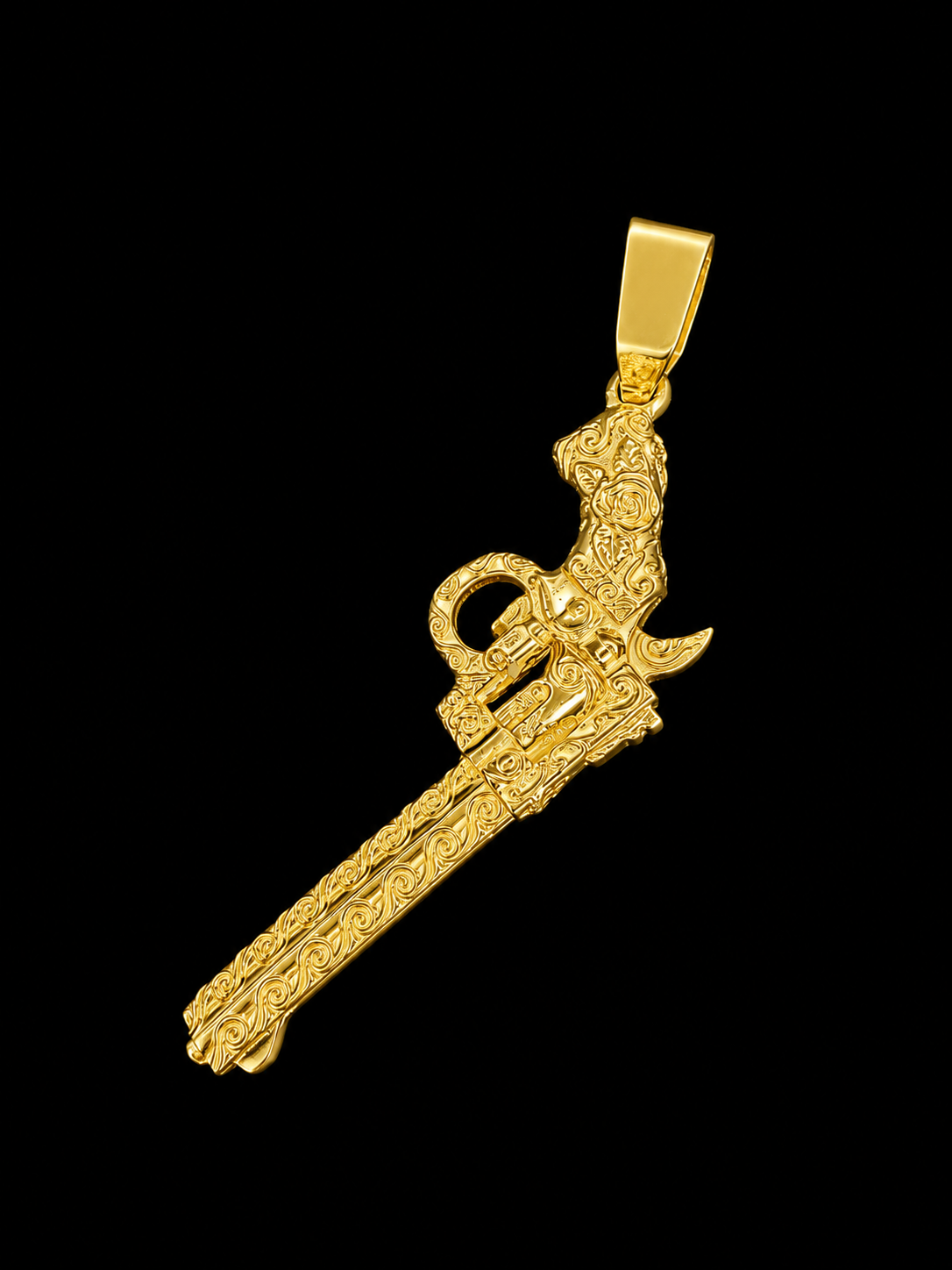 Rewolwer – Zawieszka Srebro 925 Pozłacane 14K